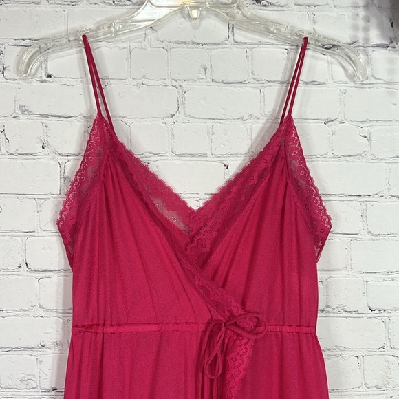 VTG Vanity Fair lace trim open front night gown - Picture 3 of 15